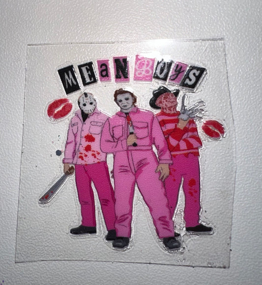 Mean Boys 3 Oz Shot Glass Decal ONLY