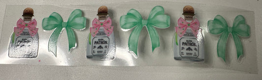 Patron Bow 3 Oz Shot Glass Decal ONLY