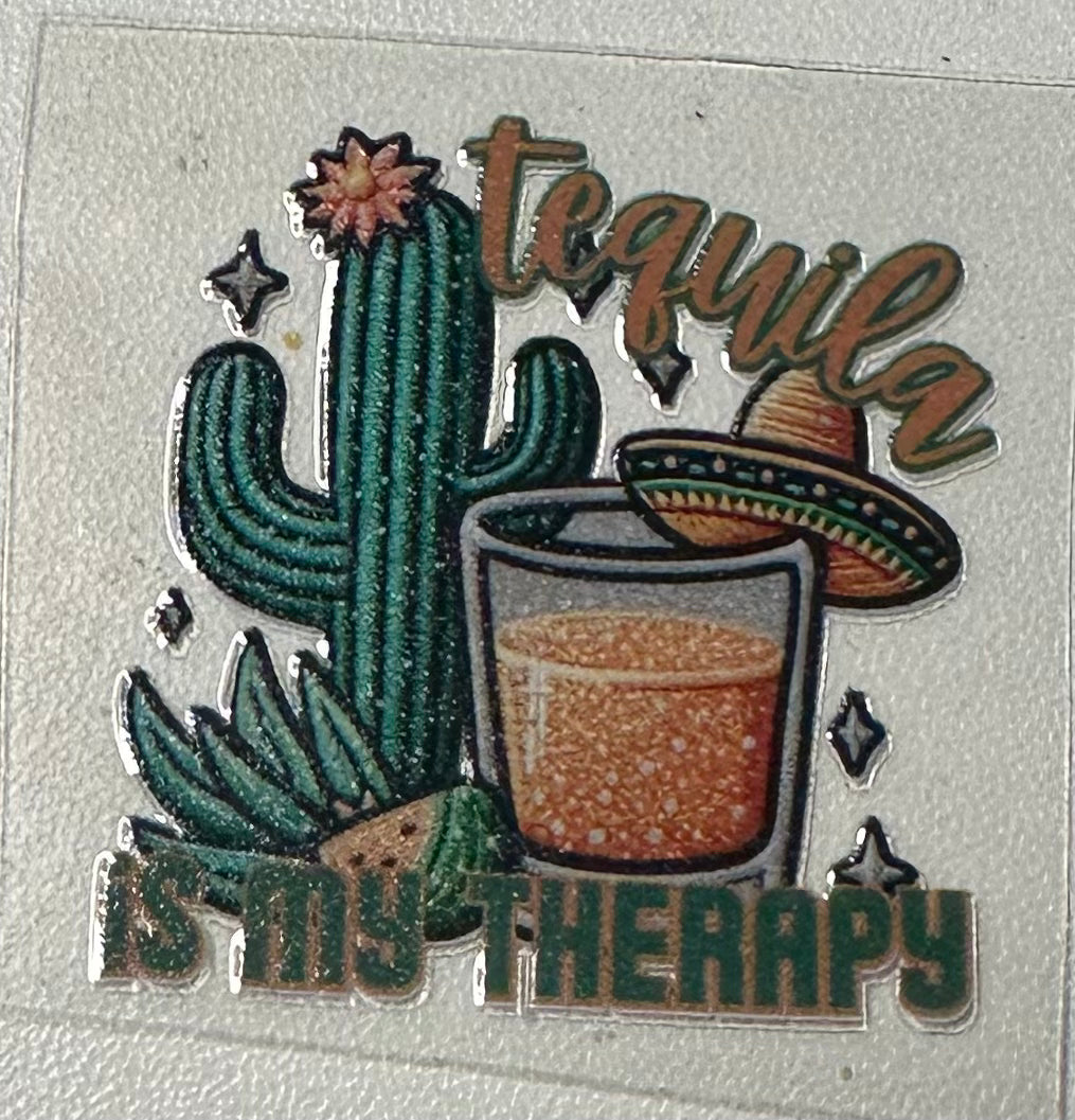 Cactus Tequila 3 Oz Shot Glass Decal ONLY