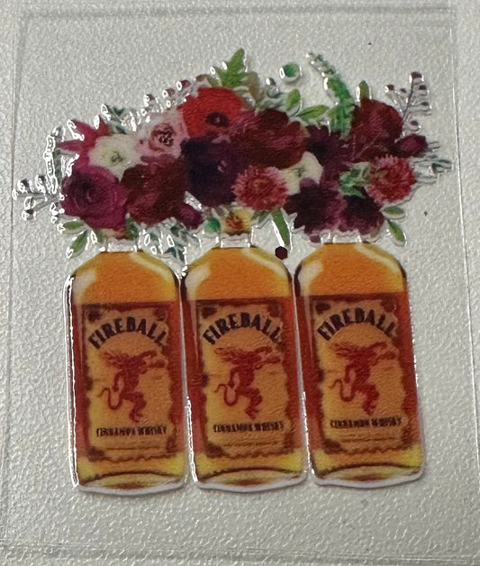 Fireball 3 Oz Shot Glass Decal ONLY