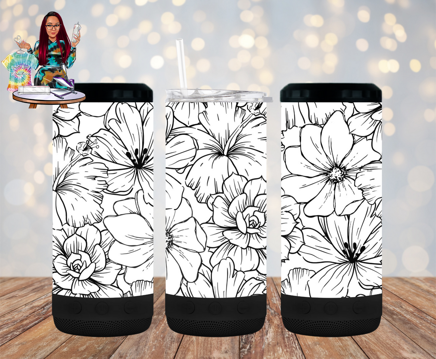 Floral 4 in 1 Bluetooth Speaker Cup