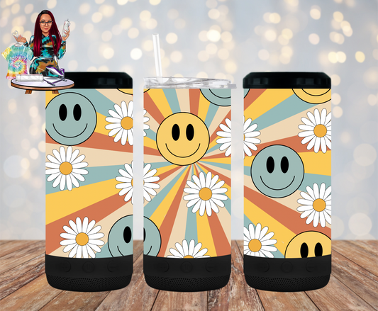 Smiley Flower Retro 4 in 1 Bluetooth Speaker Cup