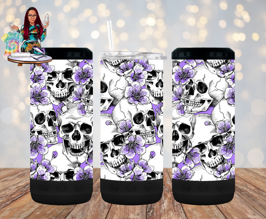 Purple Skeleton 4 in 1 Bluetooth Speaker Cup