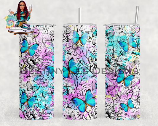 Blue Butterfly Tumbler