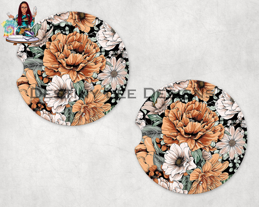 Nude Floral Car Coasters