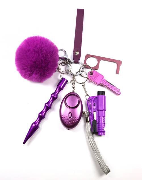 Purple Self Defense Keychain