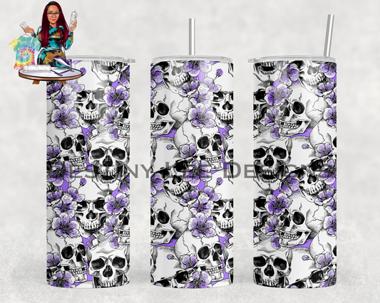 Purple Skeleton Tumbler