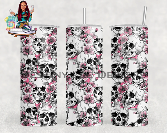 Pink Skeleton Tumbler