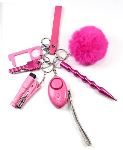 Hot Pink Self Defense Keychain