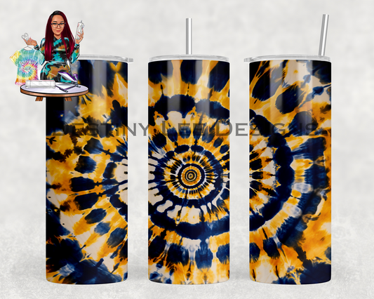 Blue Tie Dye Tumbler