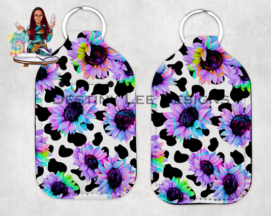 Colorful Sunflower Cow Hand Sanitizer Holder