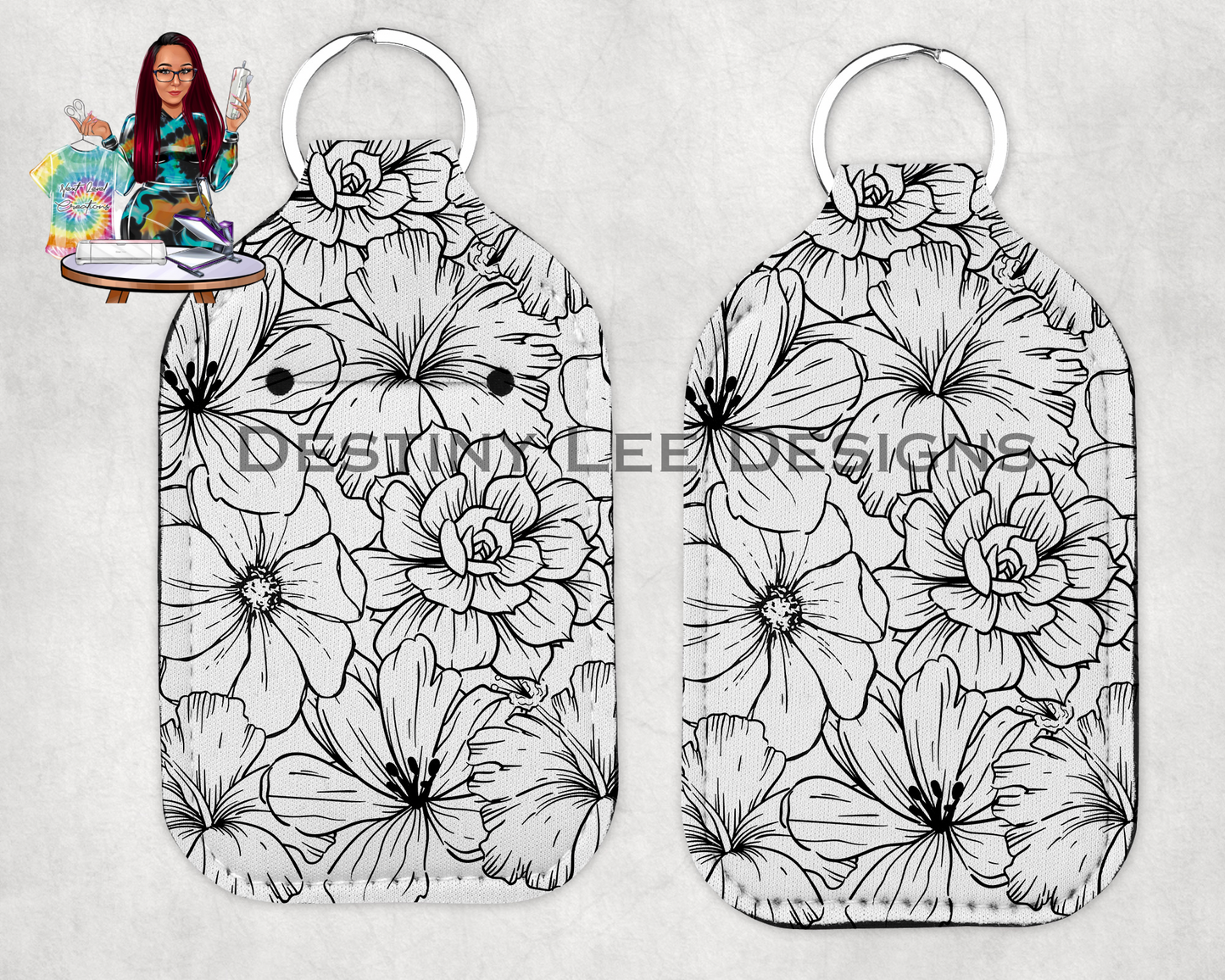 Floral Hand Sanitizer Holder